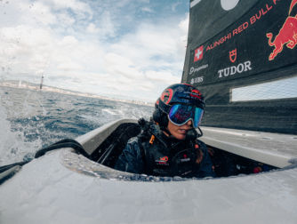 Alinghi Red Bull Racing Women Team practice 1 ahead Puig WomensAmericas Cup in Barcelona, Spain. 1, October, 2024